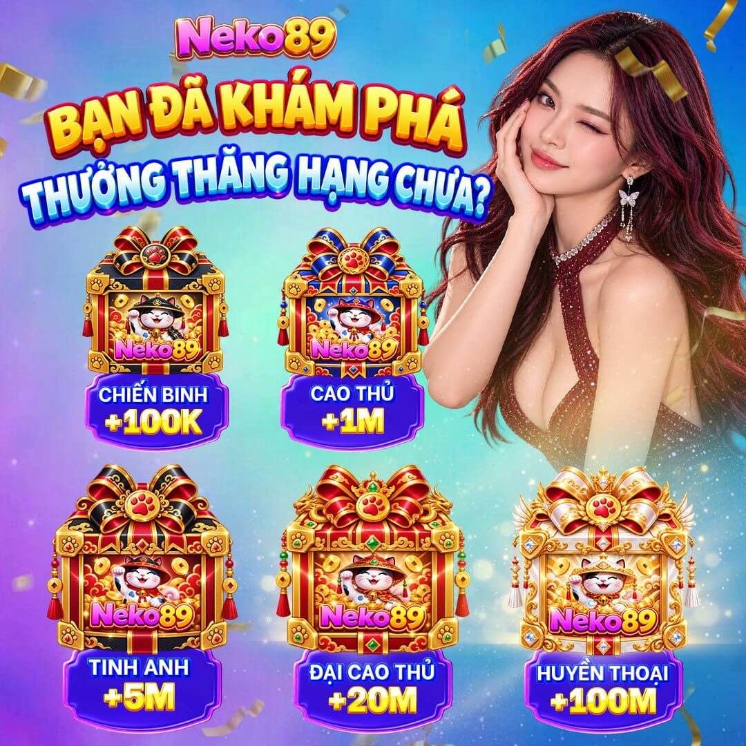 Hình ảnh khuyến mãi: Thưởng thăng hạng: +100K/+1M/+5M/+20M/+100M